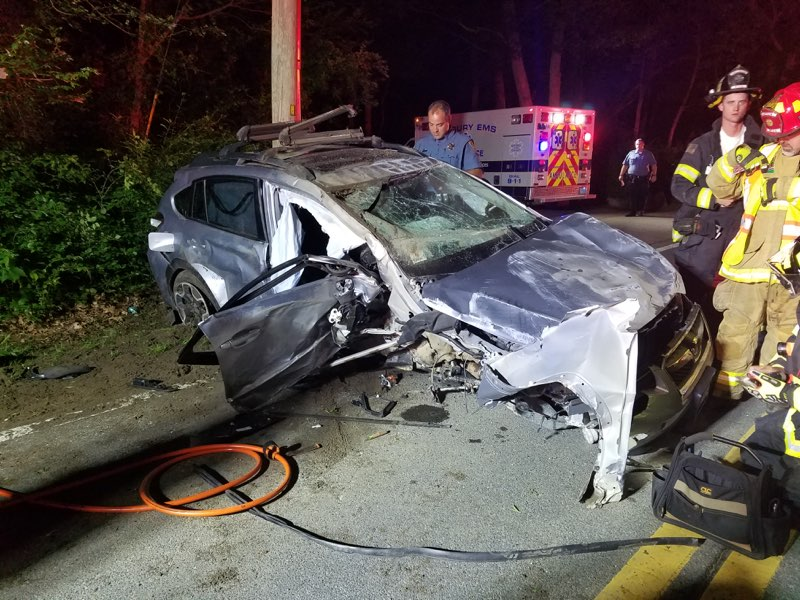 Not the actual accident but the same car.